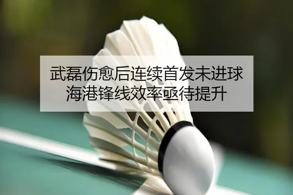 武磊伤愈后连续首发未进球 海港锋线效率亟待提升